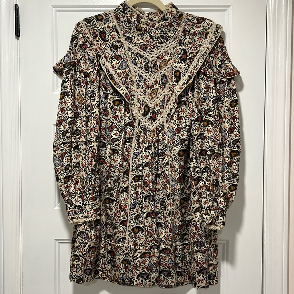 Isabel Marant Etoile Rebel Long Sleeve Mini Dress